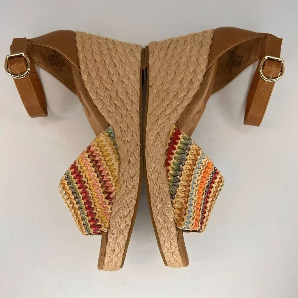Style & Co. Womens Multicolor F42199 Seleeney Wedge Size 10M Slingback Sandals